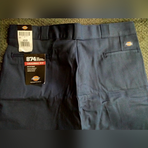 Dickies Work Pants Original Fit 874 Mens Khaki  W42xL29 Canvas Pant - Picture 5 of 7